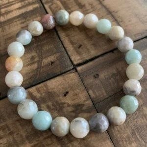 8mm Faceted AA Amazonite Chakra Bracelet